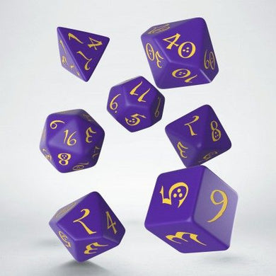 Q Workshop Classic RPG Purple & Yellow Dice Set 7